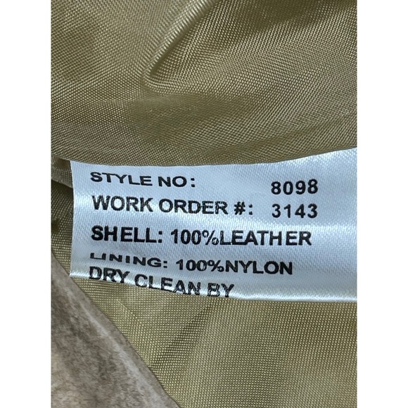 Margaret Godfrey Suede Leather Pants Womens Size 4 Tan Beige Vintage Straight - Picture 5 of 10